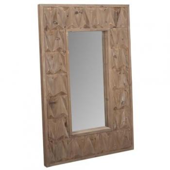 Espejo de pared Alexandra House Living Blanco Madera de abeto 10 x 114 x 73 cm, Espejo de madera marrón Wanderlust deco 68,5x6x108,5, Espejo de madera