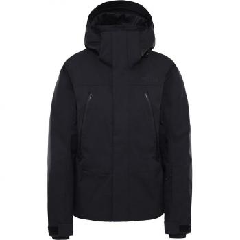 Chaqueta de esquí de mujer The North Face Lenado negra con logo gris, talla L