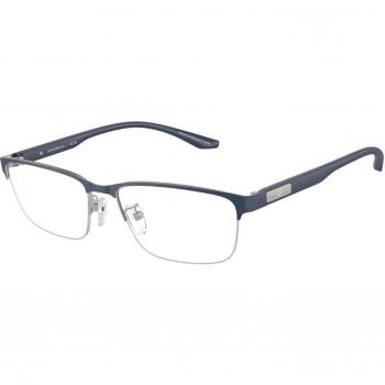 Emporio Armani EA1147 Eyewear, Color 3368, Men's Eyeglasses, Blue Frame, Size 57, Blue Light Blocking Available