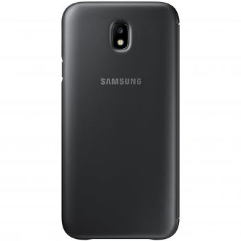 SAMSUNG Wallet Cover - Funda con Tapa Galaxy J7 2017, Color Negro