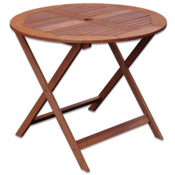 Mesa de jardín Auxiliar nórdica de Madera marrón de 90x76 cm - LOLAhome