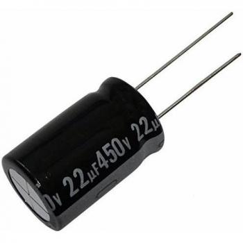 AERZETIX - 2X - Condensador Electrolítico - Radial - 22µF ± 20% 450V THT 85°C 2000h Ø16x25mm - C12713