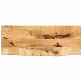 Tablero de mesa borde natural madera maciza mango 90x30x2,5 cm marrón vidaXL