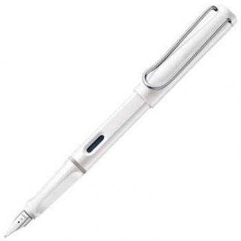 Lamy Safari Pluma Estilográfica Blanco Punta Media