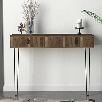 Skyedecom - Aparador de madera de nogal para armarios y vajilla Lost – Walnut 804TRH3508