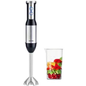 Batidora de Mano Max Star 600W 2 Velocidades con Cuchillas de Acero Inoxidable, Mango Ergonómico, Vaso Medidor 500ml, Pie Desmontable, Luz LED y Función Turbo