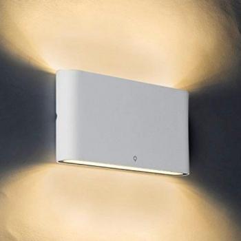 Aplique de exterior moderno blanco 17,5 cm con LED IP65 - Aluminio/Vidrio - Batt