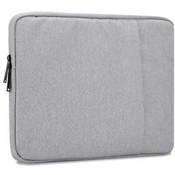 Bolso para Portátil 13.3 pulgadas en Gris con Forro de Terciopelo, Compartimento y Cierre de Cremallera Resistente al Rayado - Funda Protectora Sleeve Case
