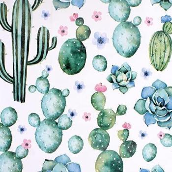 ORYX 5544086 Mantel Hule Redondo Cactus Impermeable Antimanchas PVC Ø140 cm. Uso Interior y Exterior, 0, Multicolor