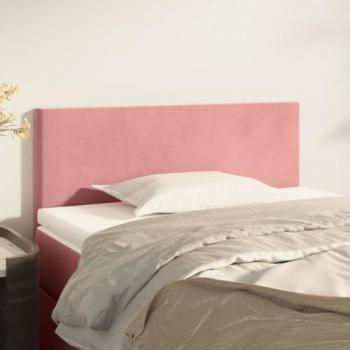 Cabecero de terciopelo rosa 80x5x78/88 cm