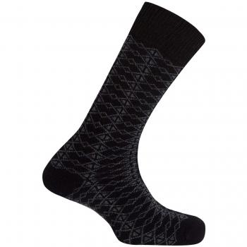 Punto Blanco Cachemira Dibujo geométrico-Club, Calcetines Cortos para Hombre,