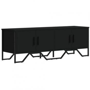 Mueble de TV madera de ingeniería negro 122x34x41 cm