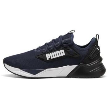 Zapatillas de Running Puma Retaliate 3, color negro puro y marino, talla 44, diseño plano con cordones, para hombre, ideales para uso casual y deportivo en múltiples disciplinas
