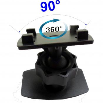 LKB02 Adhesiva montaje de rótula gira 360 °, 90 ° giratorio - soporte básico con 4 garras, universalmente como f: todos los titulares /Adapterplatten con sistema de bloqueo de 4 agujeros, montaje libre de vibraciones de las Bolsas LK30 de bicicletas, 
