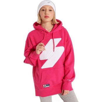 Sudadera con capucha Superdry Code Logo Chenilla rosa blanco mujer M-L