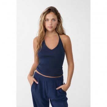 Navy Blue XS Halter Tie Top