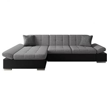 Sofá rinconero Comfivo 219 con reposabrazos regulables, 278 x 76 x 151 cm, colores Soft 011 + Lux 05 + Lux 06