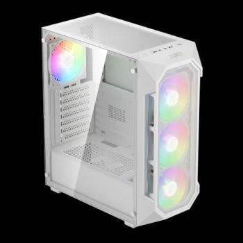 Gabinete Gamer Mid Tower Gamdias AURA GC1 Elite Blanco con Ventiladores ARGB y Panel de Vidrio Templado