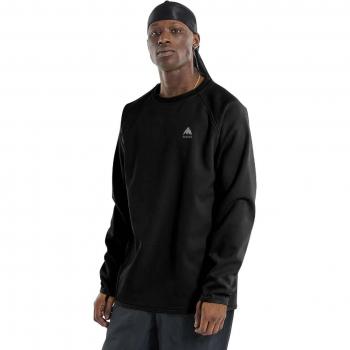 Sudadera Burton Crown Weatherproof Pullover Crewneck Fleece para hombre, color negro, talla S