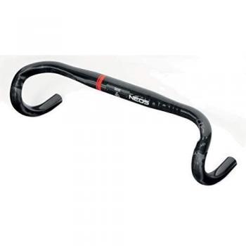 Cinelli Neos Manillar de caída, Unisex, Negro/Rojo, 44 cm