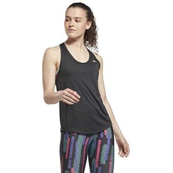 Reebok Camiseta Sin Mangas Workout Ready Mesh Back para Mujer, Color Night Black, Talla L