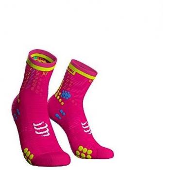 Compressport Calcetines Pro Racing Socks V3.0 Run High Rosa Fluor - T4