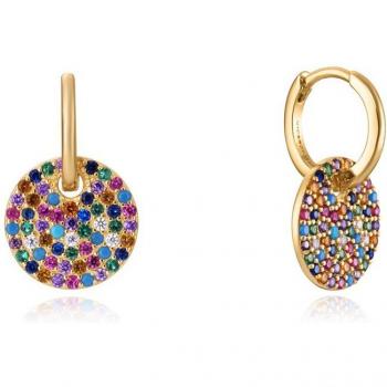 Pendientes Viceroy Elegant de Plata de Ley con Baño de Oro y Circonitas de Colores