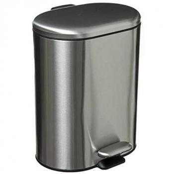 Papelera de baño elegante cubo pedal acero inoxidable 6L con cierre suave y siliflex