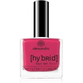 alessandro HYBRID Nail Polish Cherry Lady - Esmalte de uñas híbrido en color rojo frambuesa intenso - Perfecto para unas impecables en 3 pasos sin necesidad de LED - Hasta 10 días de duración -