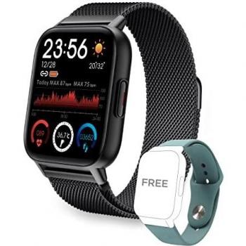 KSIX Reloj Inteligente Cosmic Doble Pulsera y Multideporte. Smartwatch Táctil 1.69” IPS Impermeable con Bluetooth. Pulsera de Actividad con Pulsómetro, Medidor de Presión Arterial.