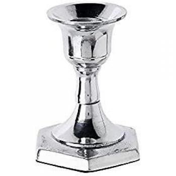 Candelabro de metal plateado 8x6cm modelos surtidos