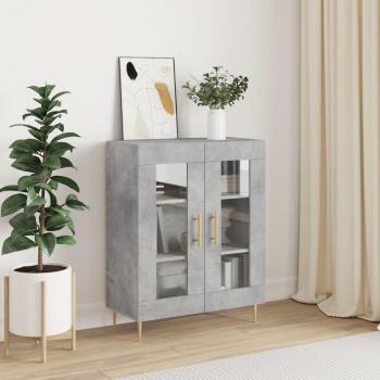 Armario de hormigón gris 69,5x34x90 cm de madera multicapa
