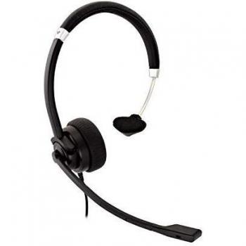 V7 Deluxe Mono Headset W/Mic ACCS, Negro