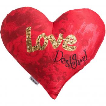 Desigual 57CL0A1 Cojín Forma Multicolores del corazón 50 x 45 cm