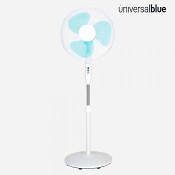 Ventilador de pie Universal Blue Zermatt 7045B, 45W, color blanco