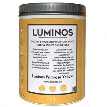 Luminos LUM 1109 - PRIMROSE YELLOW - Lasur Bio al Agua Protector Para Madera Exterior - Amarillo Onagra 2.5L