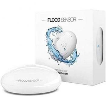 Sensor de Agua e Inundación Fibaro FGFS-101 ZW5, Tecnología Z-Wave Plus, Color Blanco