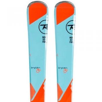 Pack esquí + Fix Mujer Rossignol Temptation 80, azul, 152