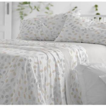 Juego de Sábanas Dorvel 867 Estampado Hojas Gris 105 cm
