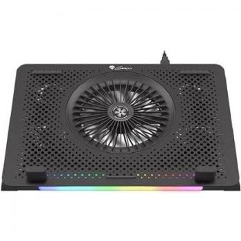 Genesis Oxid 450 RGB Laptop Cooling Pad for Up to 15.6 with Aluminum Body and LED Lighting