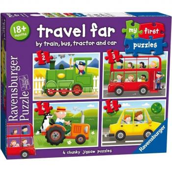 Puzzle Progresivo Medios de Transporte 2-3-4-5 Piezas