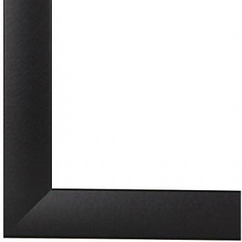 Marco de foto, Marco de cuadro, marcos de imagen CAPRY, 80x121 cm o 121x80 cm in NEGRO, con vidrio de plástico con antireflejante varios tamaños, marco de MDF con una lámina decorativa