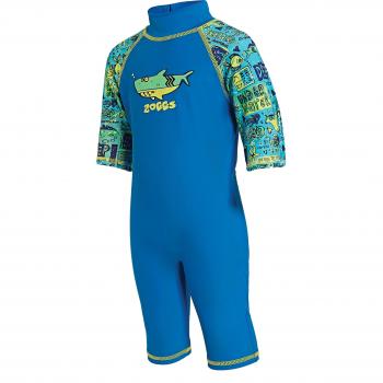 Zoggs, bañador para niños de una Pieza con protección Solar, Infantil, 1-Piece Deep Sea Sun Protection, Blue/Multi-Colour, 1-2 años