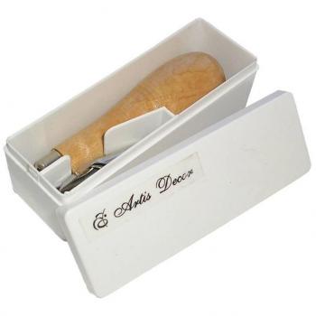 ESTUCHE MANGO MADERA Y 5 PLUMILLAS ARTIS DECOR
