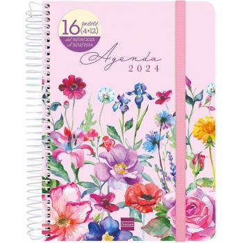 Agenda Finocam Open Cloe 16 Meses 2023/2024 Rosa E10 Semana Vista Horizontal 155x212mm
