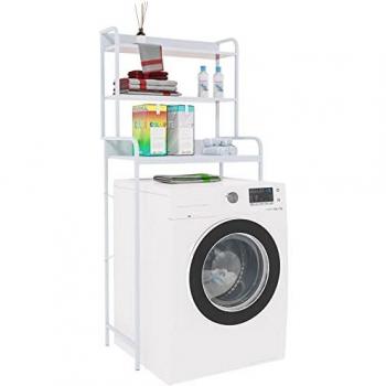 Mueble para Lavadora Darby Blanco con 3 Estantes y Diseño Flexible