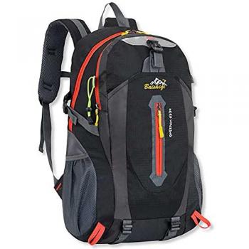 Mochila Impermeable Multifuncional de Senderismo y Acampada 30 Litros Negra GF80764