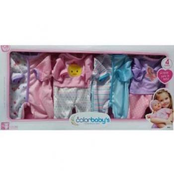Set de 4 Trajes para Muñeco Bebé 41 cm Colorbaby +24 Meses