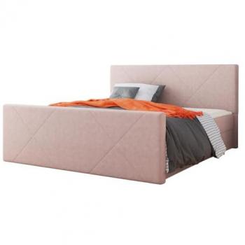 Cama Continental Memphis 120 Doble con Tapiz y Somieres, 145x216x105cm