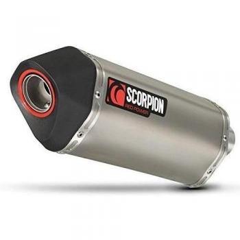 RYA85TEO - Scorpion Serket Satin Titanium Oval Exhaust - Yamaha YZF 1000 R1 09-Current